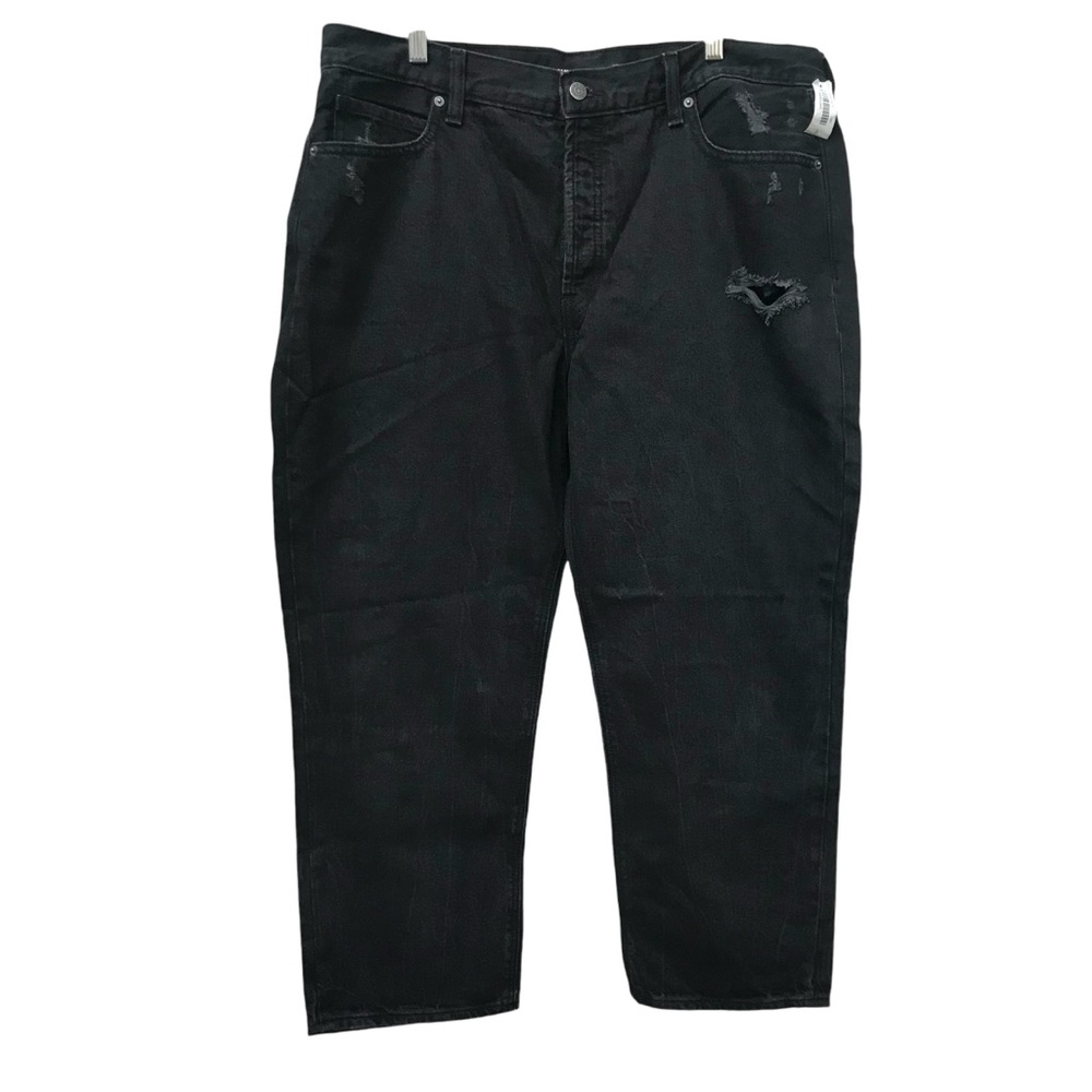 NEW - Old Navy Hi Rise Slouchy Straight Black Jeans size  16